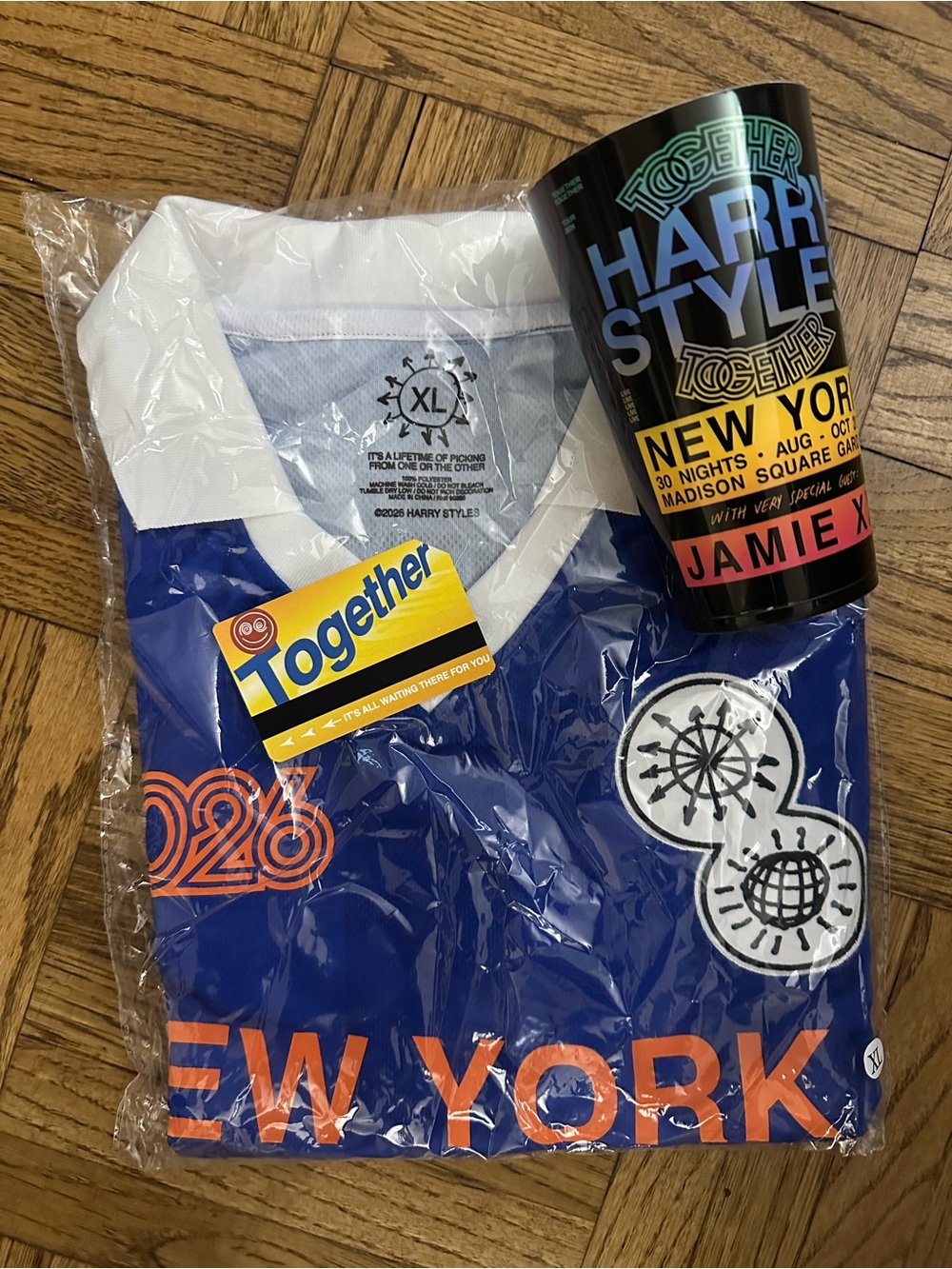 Harry Styles Together Together NYC Jersey XL + Pop-Up MetroCard + MSG Cup
